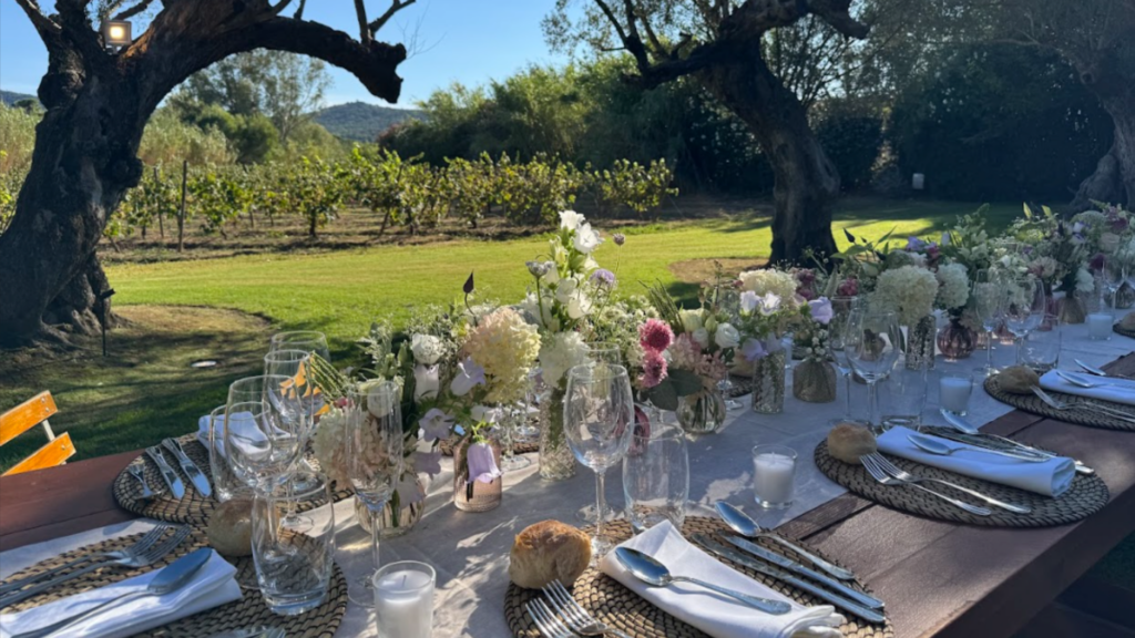 Repas champêtre pour un mariage